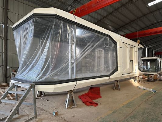 Стальная стена современный стиль роскошный космический отель коммерческий космический дом с индивидуальной алюминиевой стеной