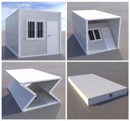 Быстрая установка Готовая 20ft 30ft 40ft Стальная стеклянная шерсть Сэндвич панель складной контейнерный дом с дверью безопасности