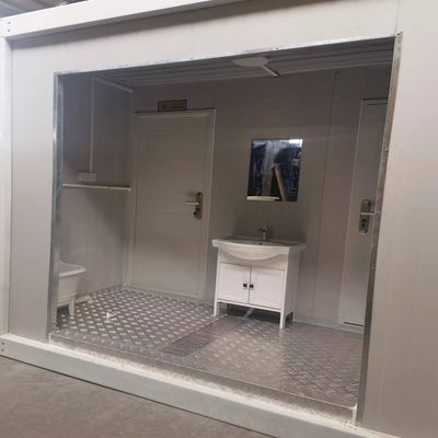 Конец Туристическая ванная Заготовленная металлическая резная панель портативный общественный туалет с электричеством и дверью безопасности