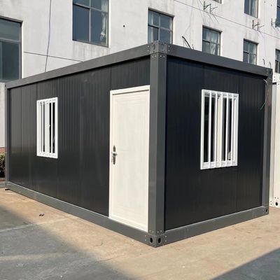 Чёрный стенный материал 50 мм EPS/rockwool портативный кабинет бунгало комплект 20 40ft Flat Pack Container House для жилого дома