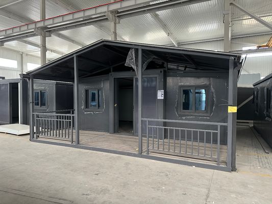 Дом 40 футов современный заряженный стальной каркас расширяемый контейнерный дом с алюминиевым окном и бутербродом