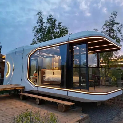 Современный стиль дизайна Smart Mobile Space Capsule Container Hotel Префабрикованная каюта Капсульный дом с дверью с бутербродом