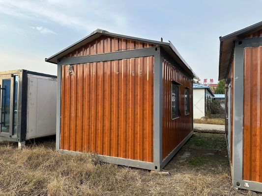 Стальной изготовленный стабильный деревянный зерно Prefab Container House Flat Pack в нескольких размерах с дополнительными стенками и крышей сэндвич-панель