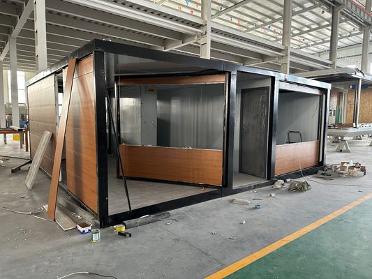 Стальная вилла 20 40 футовый портативный контейнер Дом теплоизоляция Световой каркас Префабрикованный контейнерный дом