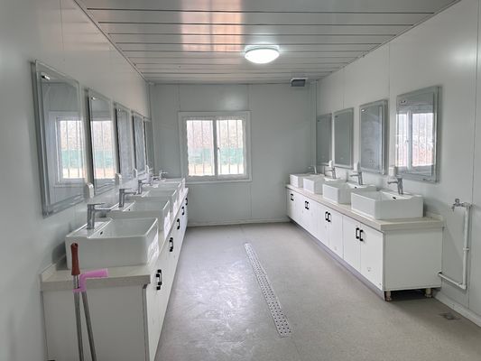 Современный простой стиль модульный жилой дом плоский контейнер с предварительной отделкой и прочный