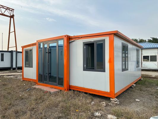 20 футовый подвижный расширяемый контейнерный дом с огнеупорной водонепроницаемой стенной панелью и спальнями Вилла стальная сэндвичная панель
