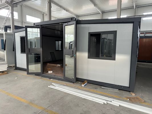 Большой сборный расширяющийся контейнер дом 20ft стальной конструкции роскошный контейнерный дом с 15-30 лет службы жизни