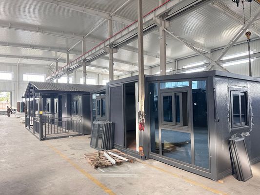 Большой сборный расширяющийся контейнер дом 20ft стальной конструкции роскошный контейнерный дом с 15-30 лет службы жизни