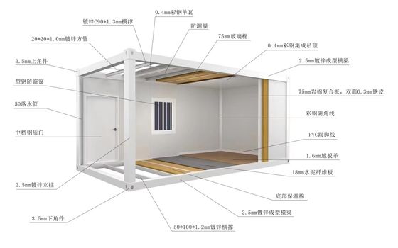 20/40 футов Luxury Easy Assemble Detachable Container Customized Design Prefab Container House for Apartment Офисный дом для квартир Отель