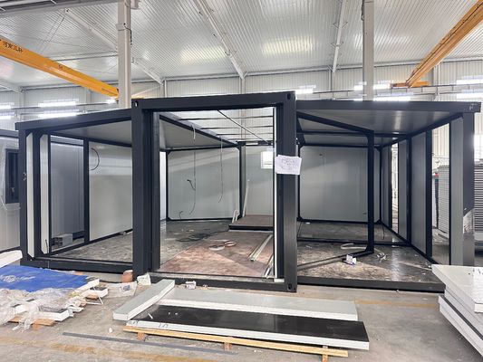 Установка Гибкая сборка Изолированный мобильный расширяемый дом дома Контейнерный дом расширяемый сборный дом