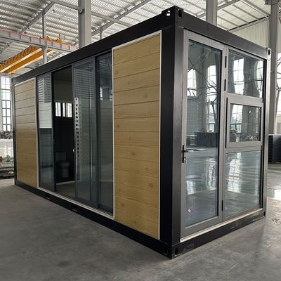 Черный современный дизайн стиль Flat Pack Container Home Изолированные префабрикованные контейнерные дома для быстрой установки и установки