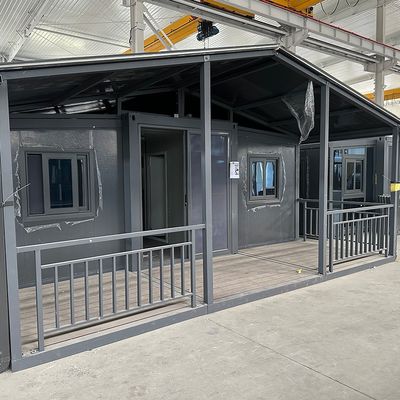 Простая установка ветроустойчивая стальная конструкция Рама расширяемый контейнерный дом для многофункционального и в 20 40 футов размер