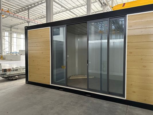 Квадратный дизайн модифицированный контейнерный дом для офиса водонепроницаемый огнеупорный стальной каркасный дом