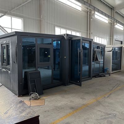 20ft 40ft расширяемый контейнерный дом роскошный жилой дом с оцинкованным стеклянным панелем и стандартной толщиной