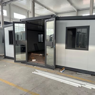 20ft 40ft расширяемый контейнерный дом роскошный жилой дом с оцинкованным стеклянным панелем и стандартной толщиной
