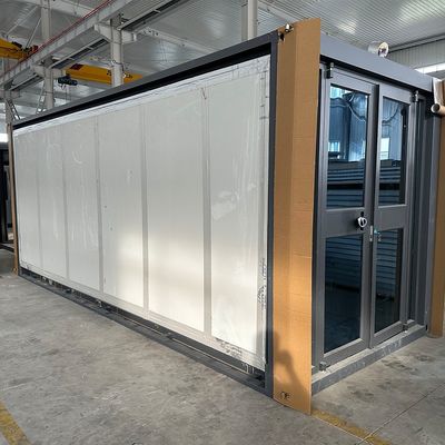 20ft 40ft расширяемый контейнерный дом роскошный жилой дом с оцинкованным стеклянным панелем и стандартной толщиной