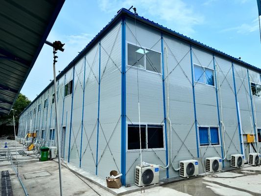 Квадратный домик Сэндвич панельные дома Мобильный домик с предварительной изготовленной конструкцией из стали