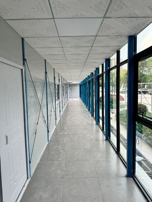 Современный роскошный стальный дом с алюминиевым окном и стальной дверью