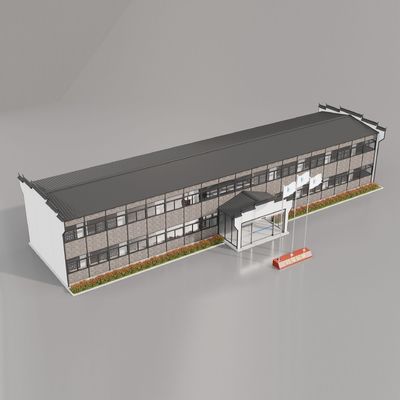Мастерская Склад Строительство Офис Стальной сборный дом с 50/75/100 мм волновой сэндвич панель стенки