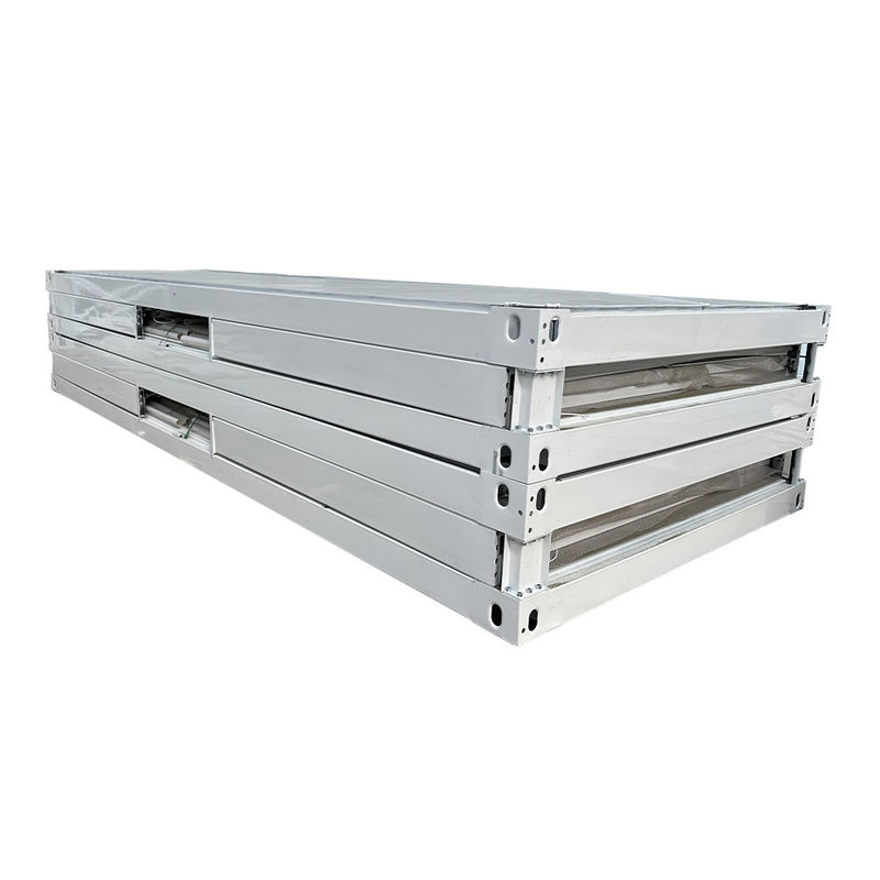 40'HQ отгрузки Prefab Steel Frame Модульный Зигзаговый складной контейнерный дом с дополнительными стенками и крышей сэндвич-панелей