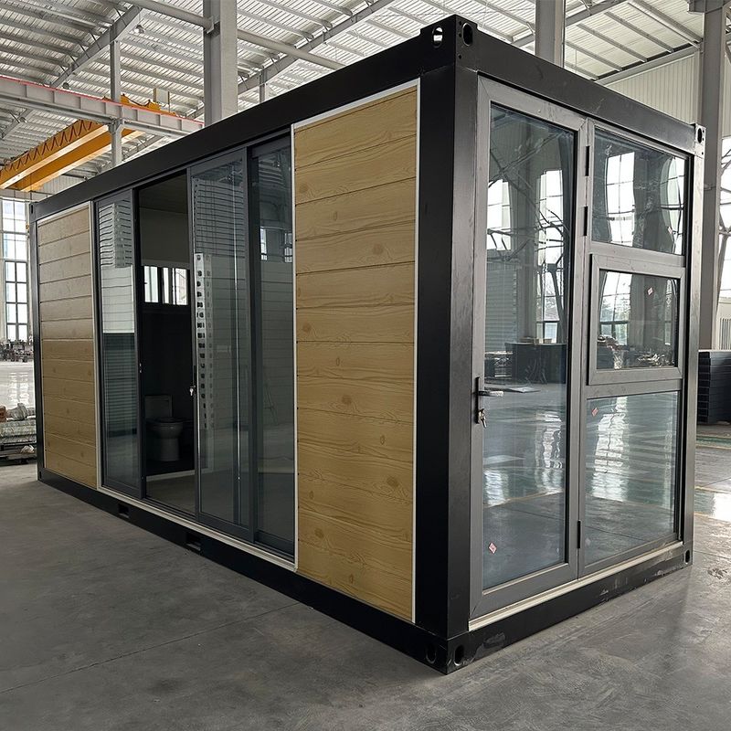 Черный современный дизайн стиль Flat Pack Container Home Изолированные префабрикованные контейнерные дома для быстрой установки и установки